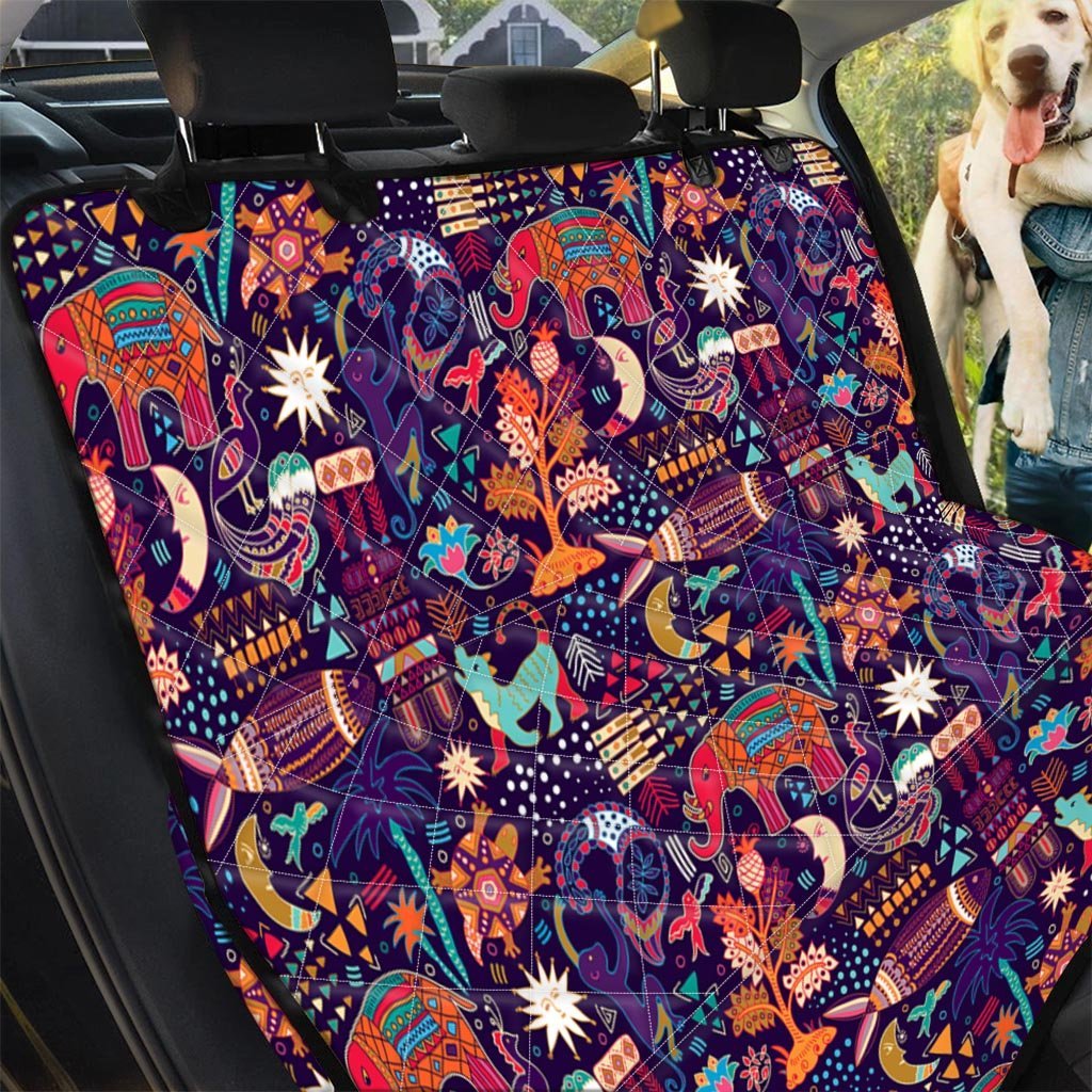 Aztec Psychedelic Trippy Pet Car Seat Cover-grizzshop