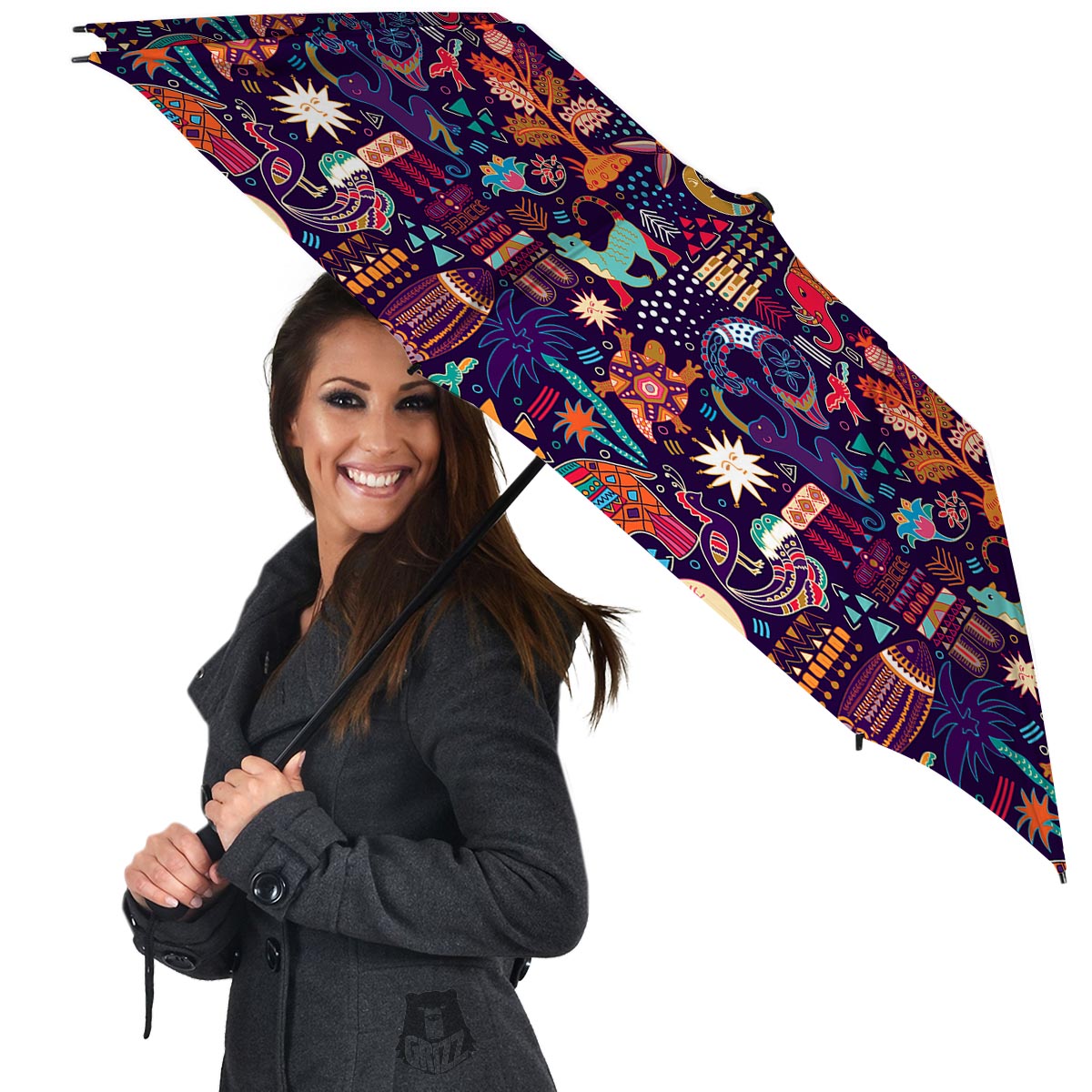 Aztec Psychedelic Trippy Umbrella-grizzshop