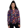 Aztec Psychedelic Trippy Women's Bomber Jacket-grizzshop