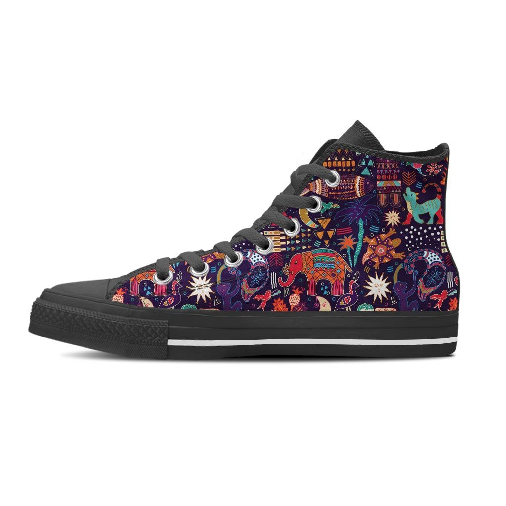 Aztec Psychedelic Trippy Women's High Top Shoes-grizzshop