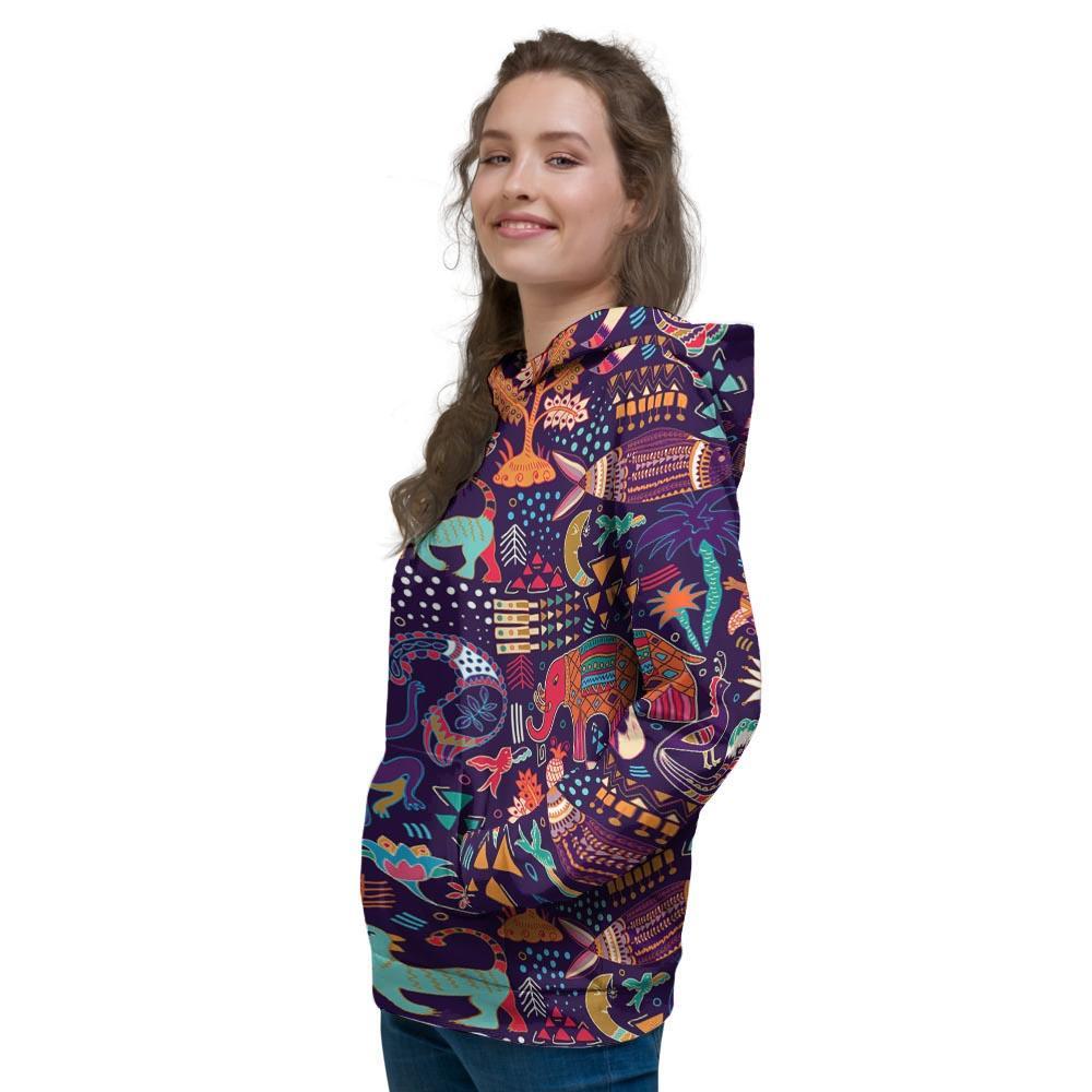 Aztec Psychedelic Trippy Women's Hoodie-grizzshop