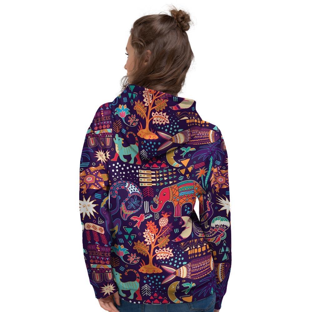 Aztec Psychedelic Trippy Women's Hoodie-grizzshop