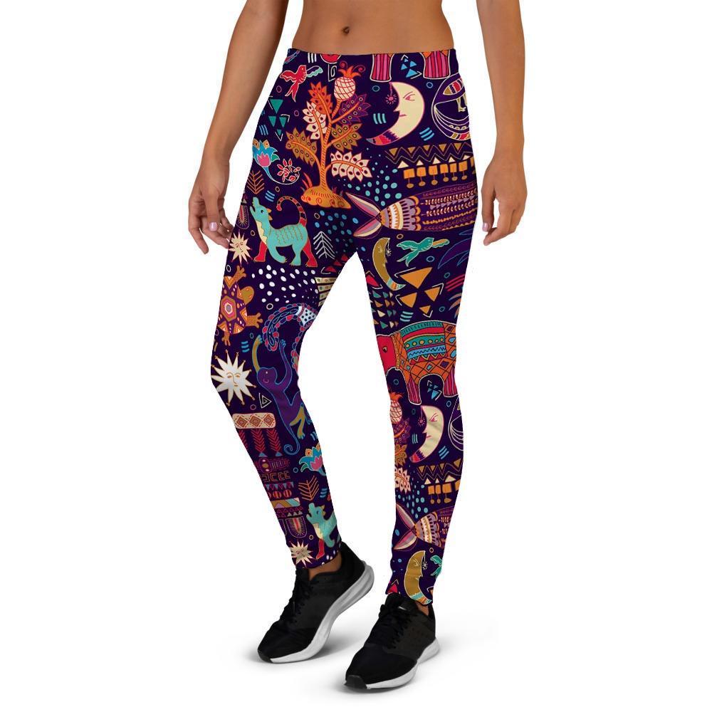 Aztec Psychedelic Trippy Women's Joggers-grizzshop