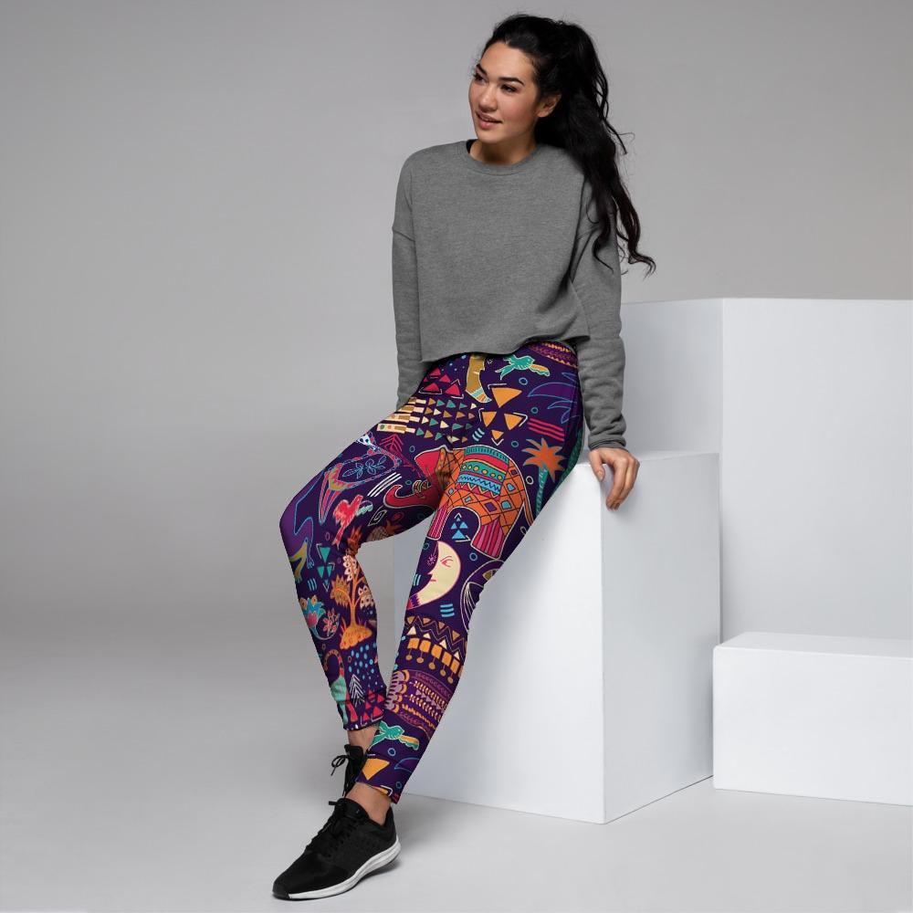 Aztec Psychedelic Trippy Women's Joggers-grizzshop