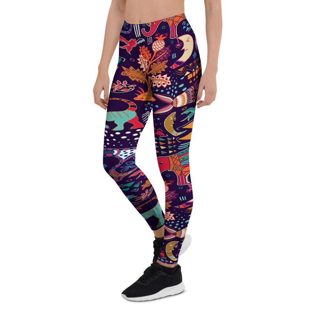 Aztec Psychedelic Trippy Women's Leggings-grizzshop