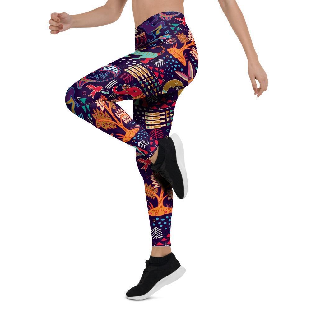 Aztec Psychedelic Trippy Women's Leggings-grizzshop