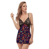 Aztec Psychedelic Trippy Women's Sexy Night Dress-grizzshop