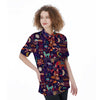 Aztec Psychedelic Trippy Women's Short Sleeve Shirts-grizzshop