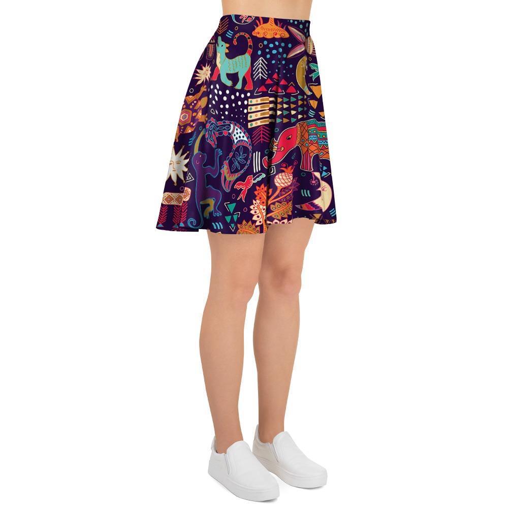 Aztec Psychedelic Trippy Women's Skirt-grizzshop