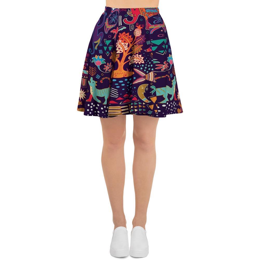 Aztec Psychedelic Trippy Women's Skirt-grizzshop