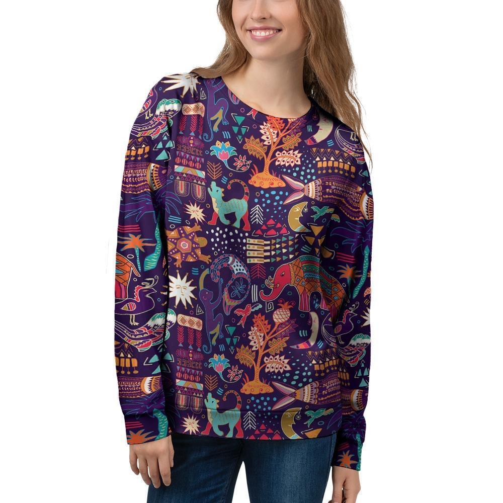 Aztec Psychedelic Trippy Women's Sweatshirt-grizzshop