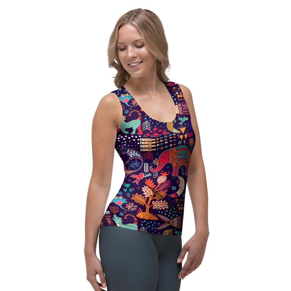 Aztec Psychedelic Trippy Women's Tank Top-grizzshop