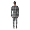 Aztec Texture White And Black Print Pattern Men's Pajamas-grizzshop