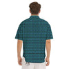 Aztec Tribal Blue Native Print Pattern Men's Short Sleeve Shirts-grizzshop