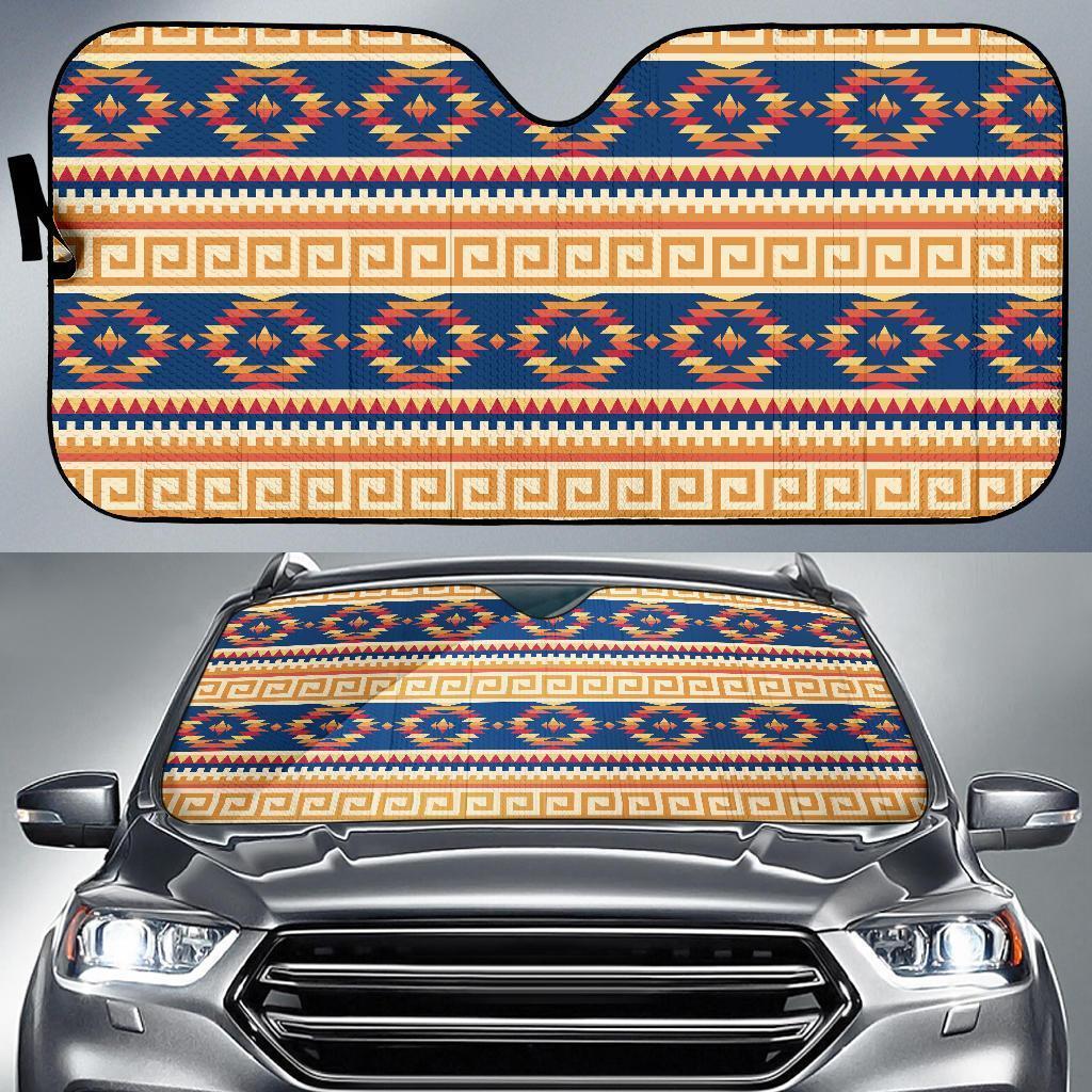 Aztec Tribal Indians Navajo Native American Print Car Sun Shade-grizzshop