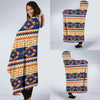 Aztec Tribal Indians Navajo Native American Print Hooded Blanket-grizzshop