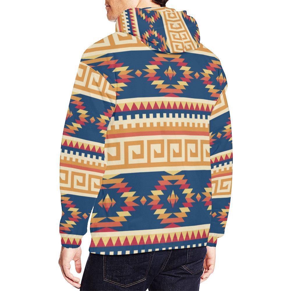 Aztec Tribal Indians Navajo Native American Print Men Pullover Hoodie Men Pullover Hoodie-grizzshop