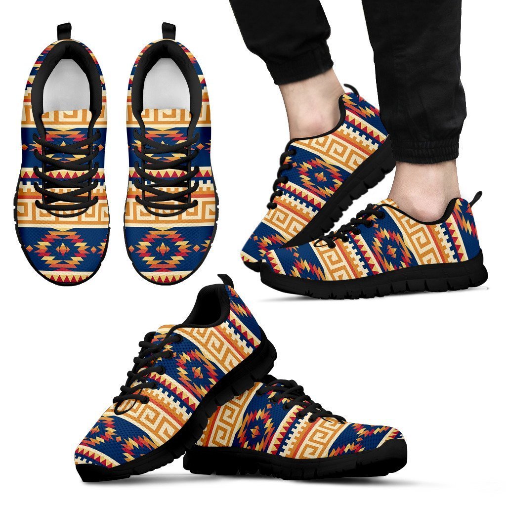 Aztec Tribal Indians Navajo Native American Print Men Shoes Sneakers-grizzshop