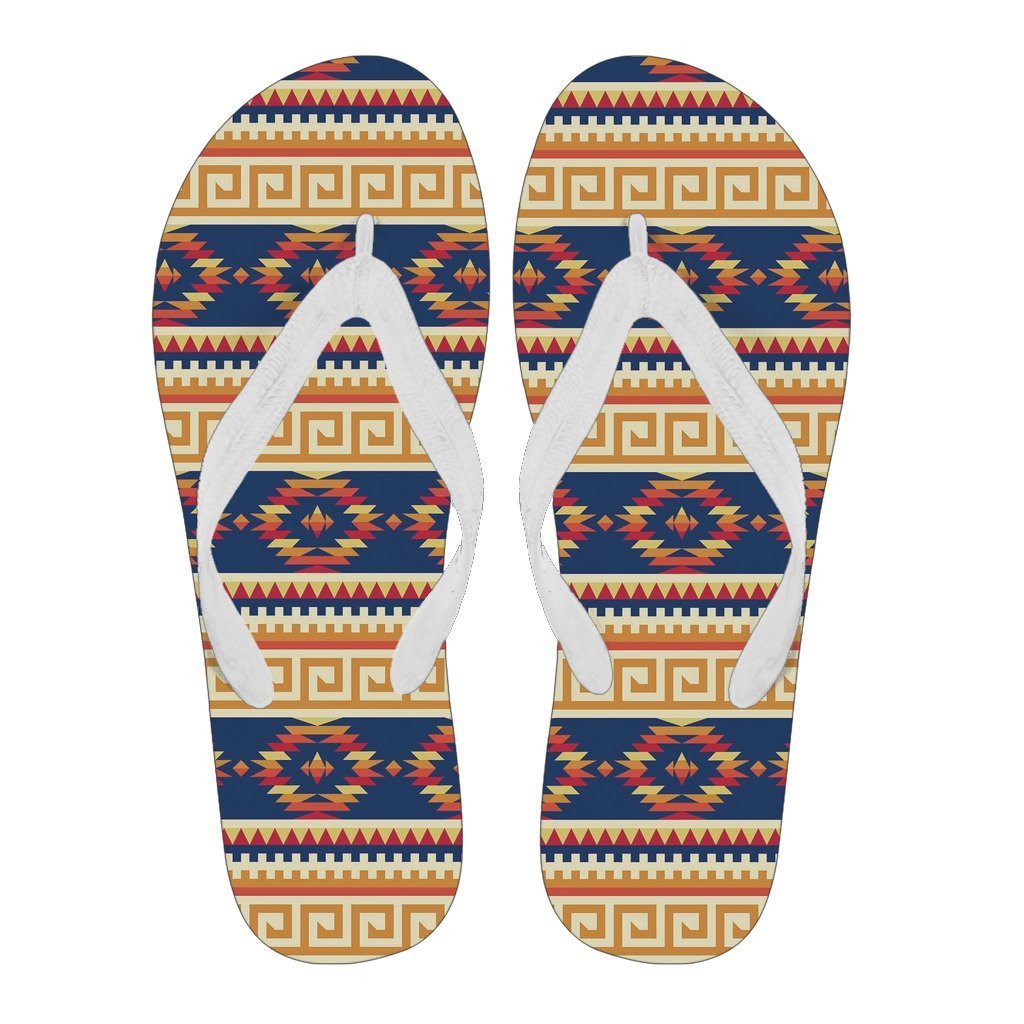 Aztec Tribal Indians Navajo Native American Print Men & Women Flip Flops-grizzshop