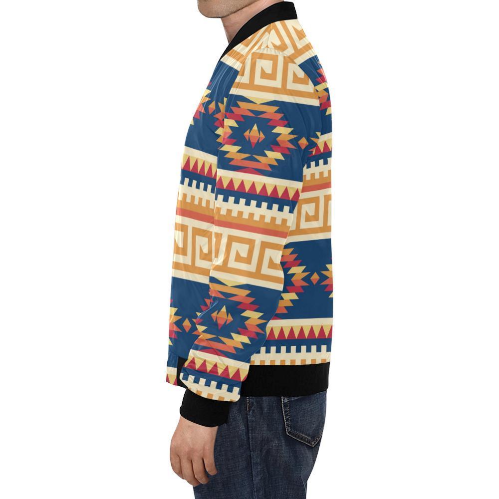 Aztec Tribal Indians Navajo Native American Print Men's Bomber Jacket-grizzshop