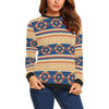 Aztec Tribal Indians Navajo Native American Print Women Crewneck Sweatshirt-grizzshop