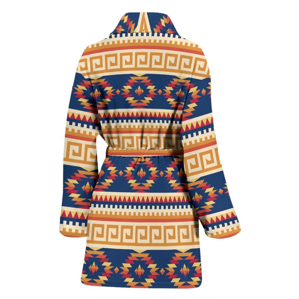 Aztec Tribal Indians Navajo Native American Print Women Long Robe-grizzshop