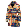 Aztec Tribal Indians Navajo Native American Print Women Long Robe-grizzshop