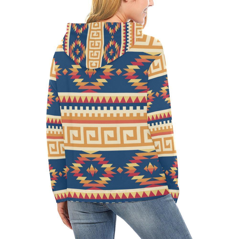 Aztec Tribal Indians Navajo Native American Print Women Pullover Hoodies -grizzshop