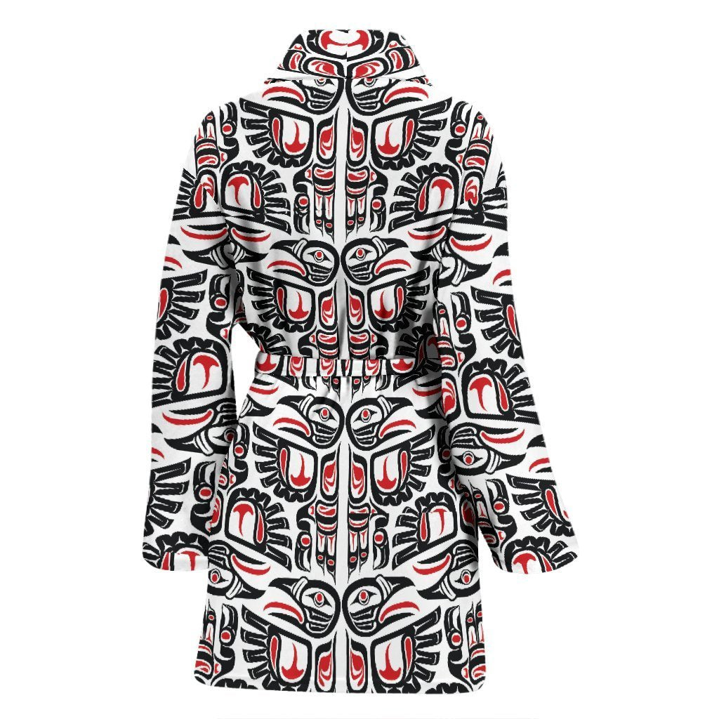 Aztec Tribal Native American Indians Navajo Print Women Long Robe-grizzshop