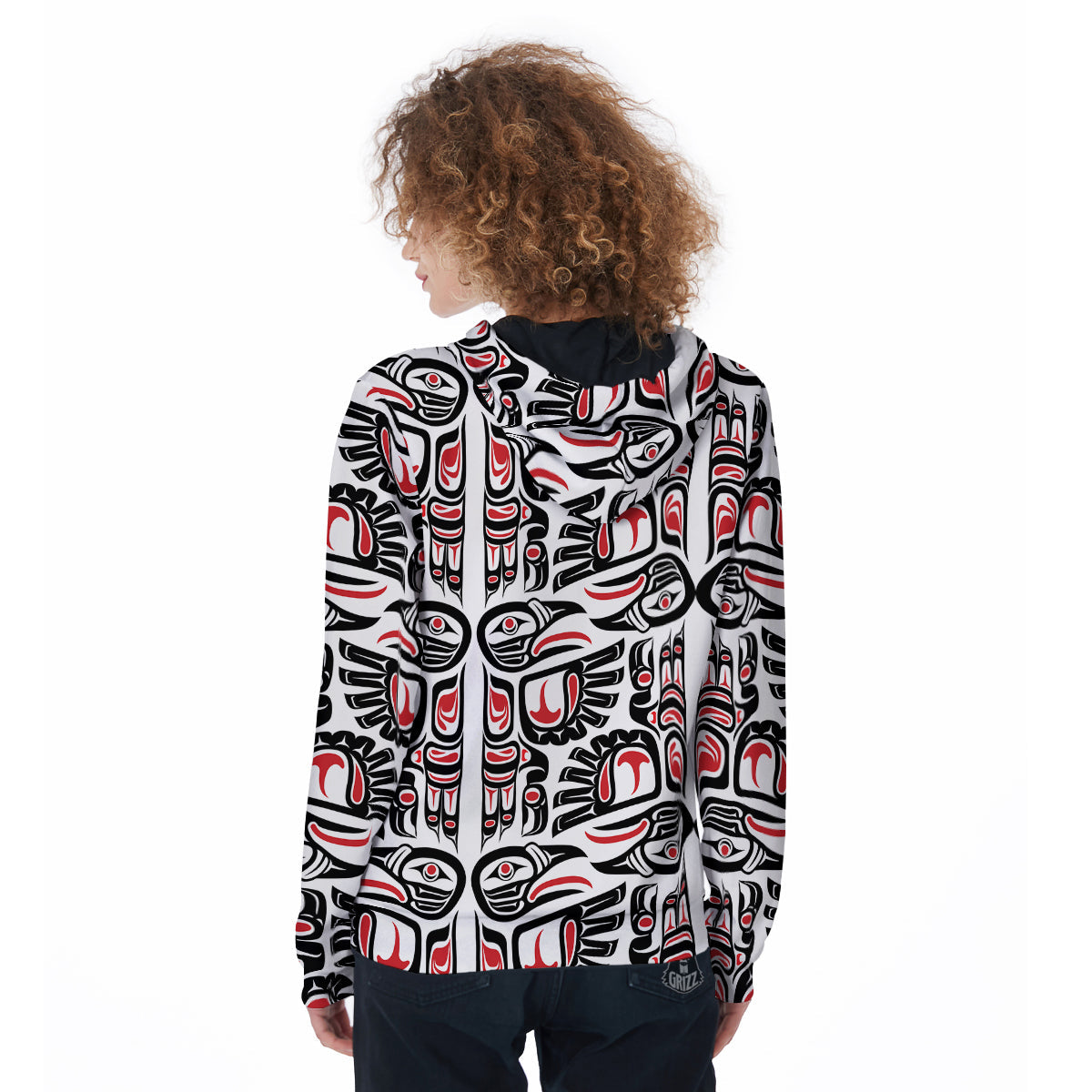 Aztec Tribal Native American Indians Navajo Print Women Zip Up Hoodies-grizzshop