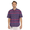 Aztec Trippy Neon Ethnic Print Men's Short Sleeve Shirts-grizzshop