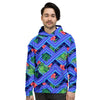 Aztec Tropical Hibiscus Flower Print Pattern Men's Hoodie-grizzshop