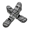 Aztec White And Black Print Pattern Muay Thai Shin Guards-grizzshop