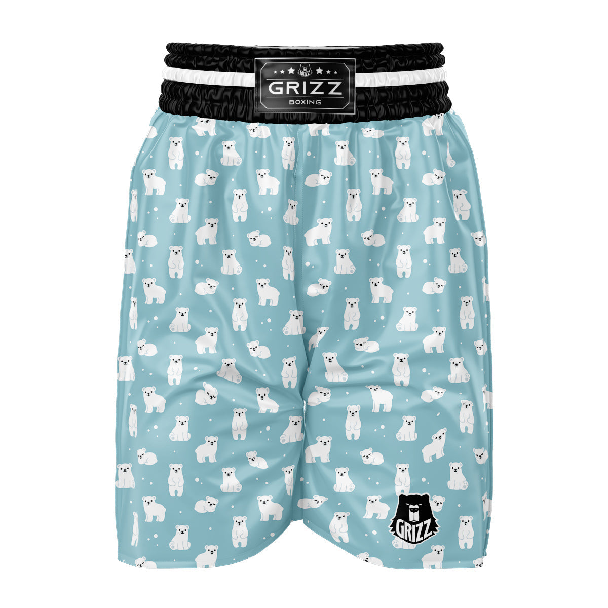 Baby Bear Cartoon Cute Print Pattern Boxing Shorts-grizzshop