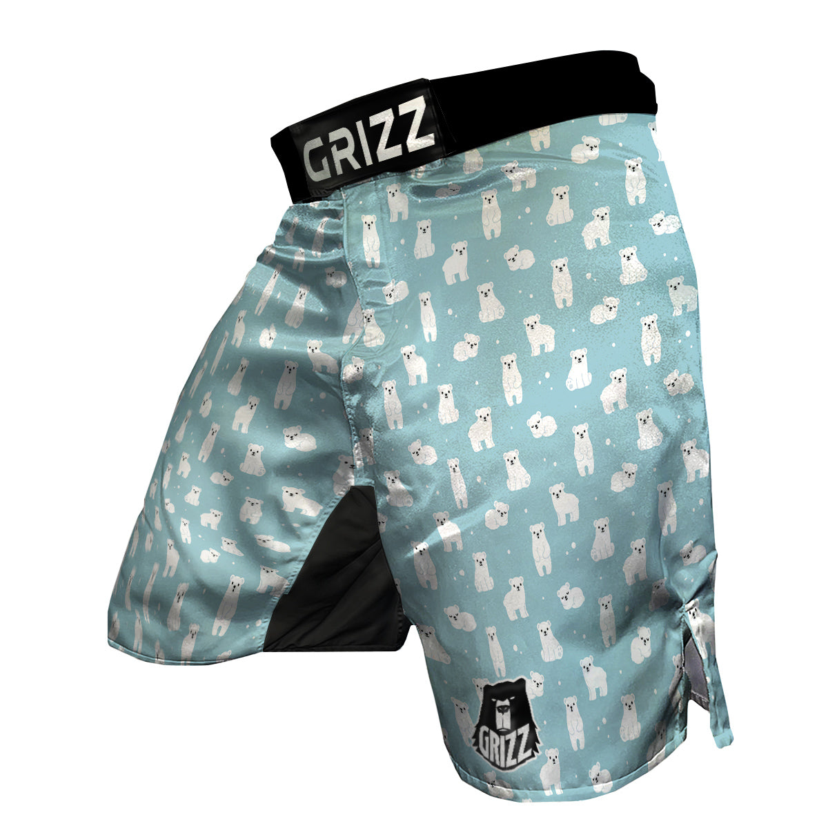 Baby Bear Cartoon Cute Print Pattern MMA Shorts-grizzshop
