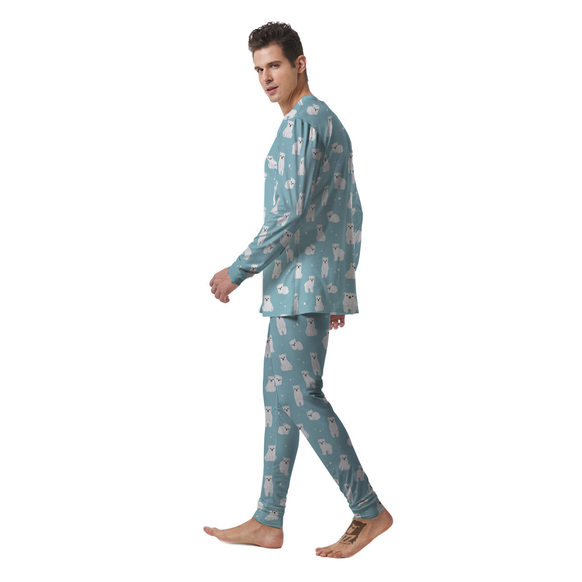 Baby Bear Cartoon Cute Print Pattern Men's Pajamas-grizzshop
