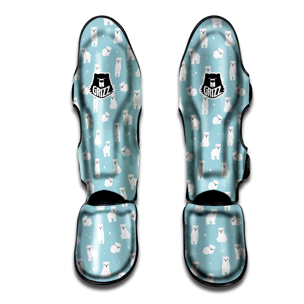 Baby Bear Cartoon Cute Print Pattern Muay Thai Shin Guards-grizzshop