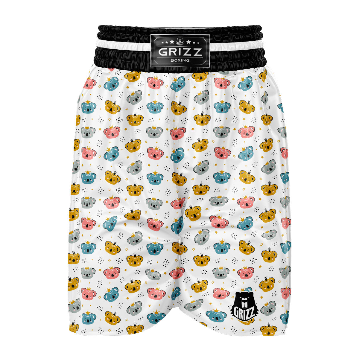 Baby Bear Colorful Cartoon Print Pattern Boxing Shorts-grizzshop