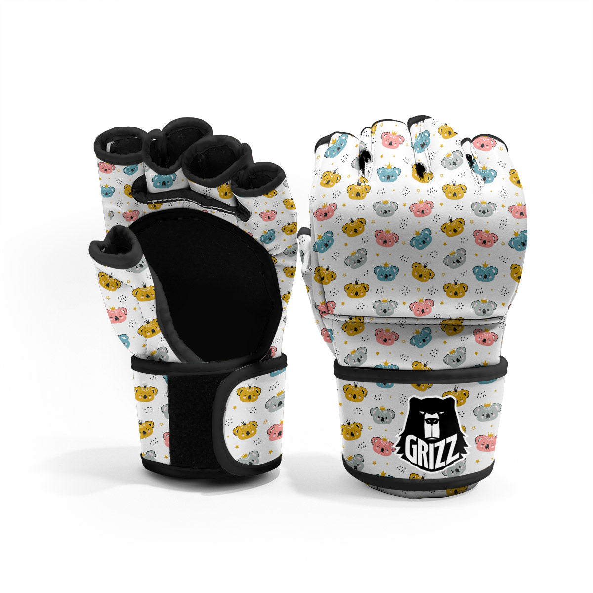 Baby Bear Colorful Cartoon Print Pattern MMA Gloves-grizzshop