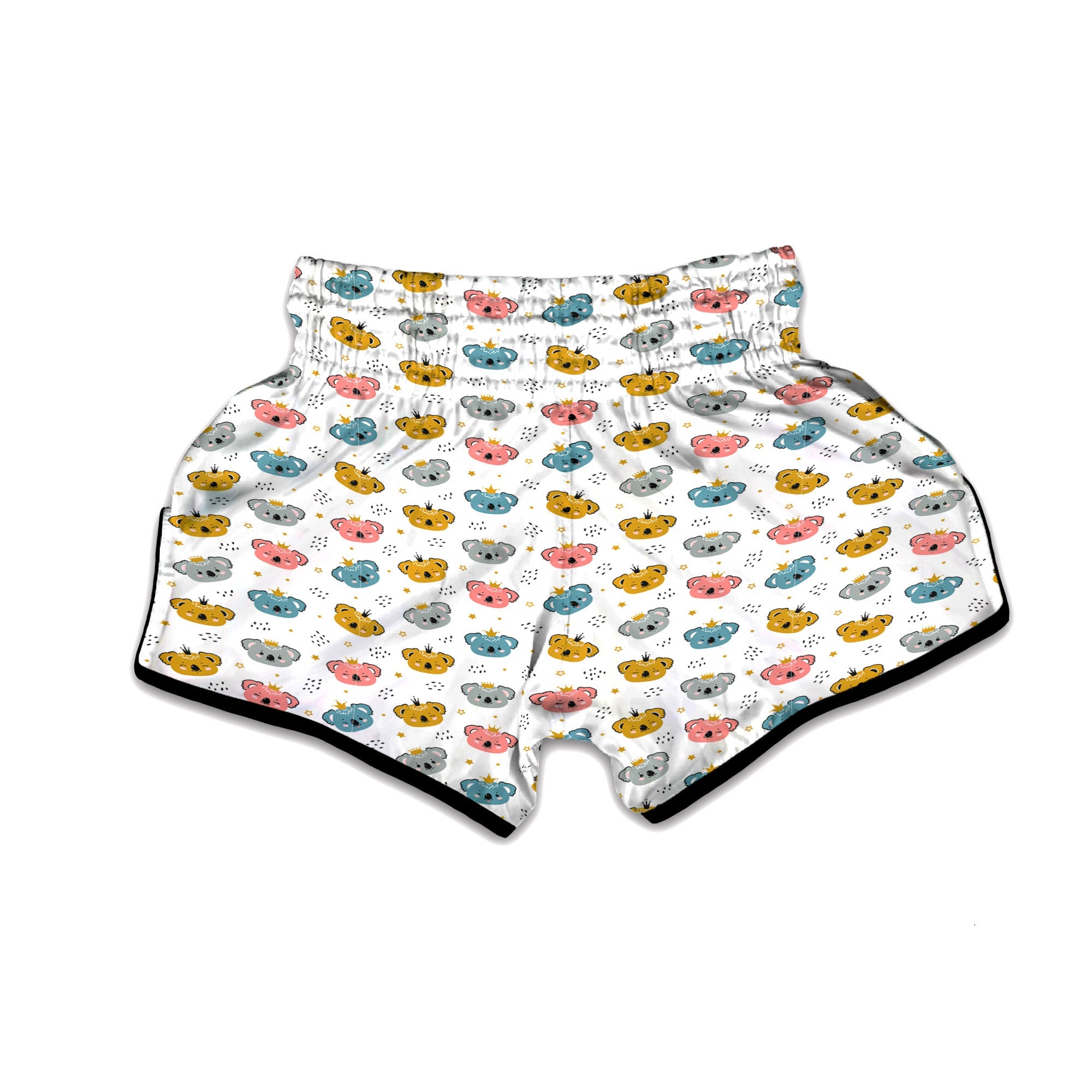 Baby Bear Colorful Cartoon Print Pattern Muay Thai Boxing Shorts-grizzshop
