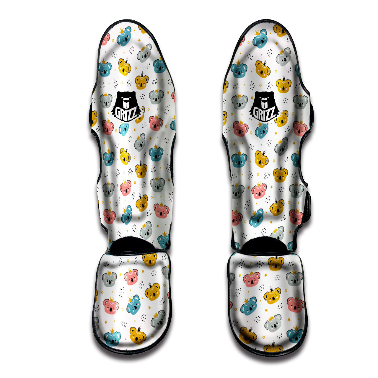 Baby Bear Colorful Cartoon Print Pattern Muay Thai Shin Guards-grizzshop