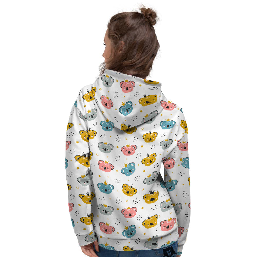 Baby Bear Colorful Cartoon Print Pattern Women's Hoodie-grizzshop