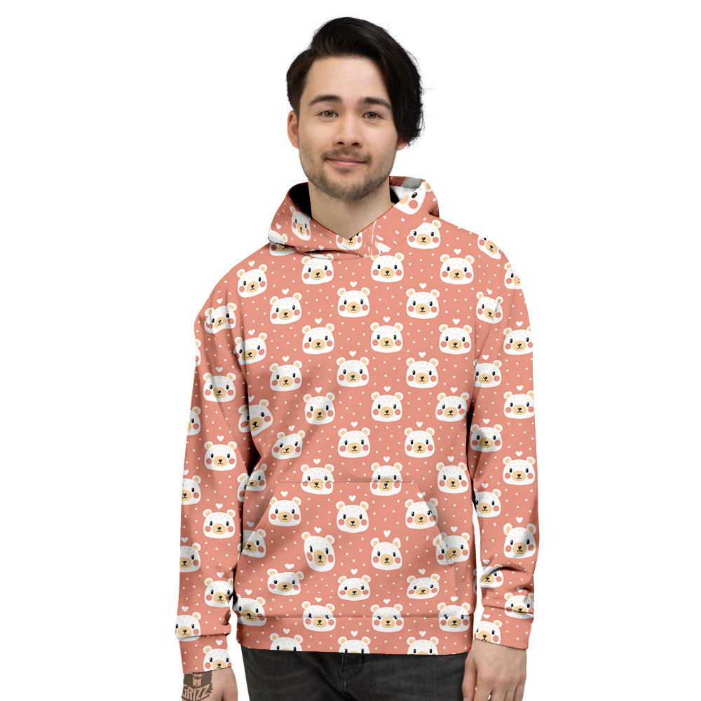 Baby Bear Cute Polka Dot Print Pattern Men's Hoodie-grizzshop