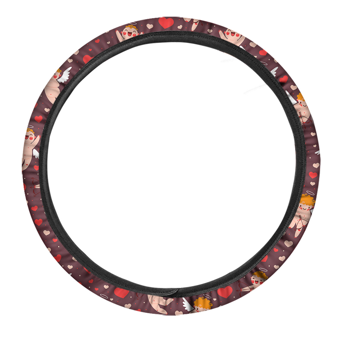 Baby Cupid Print Pattern Car Steering Wheel Cover-grizzshop