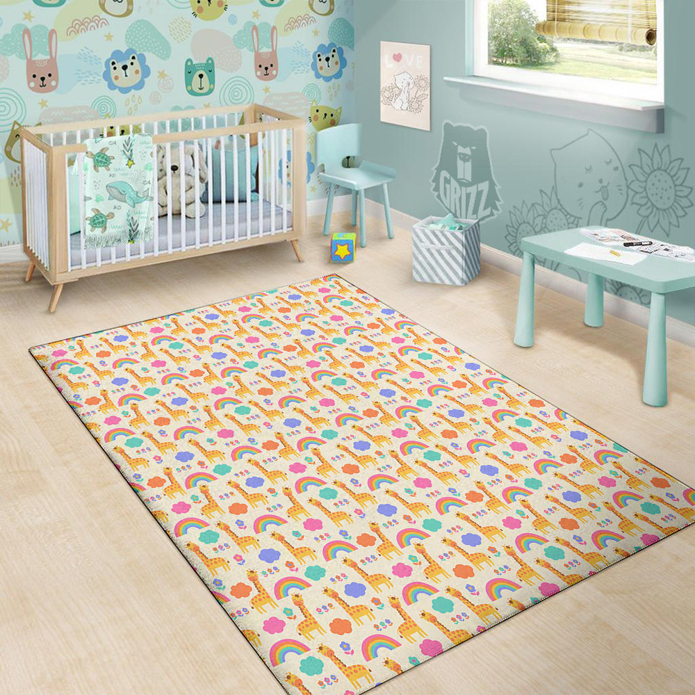 Baby Giraffe Cute Print Pattern Floor Mat-grizzshop