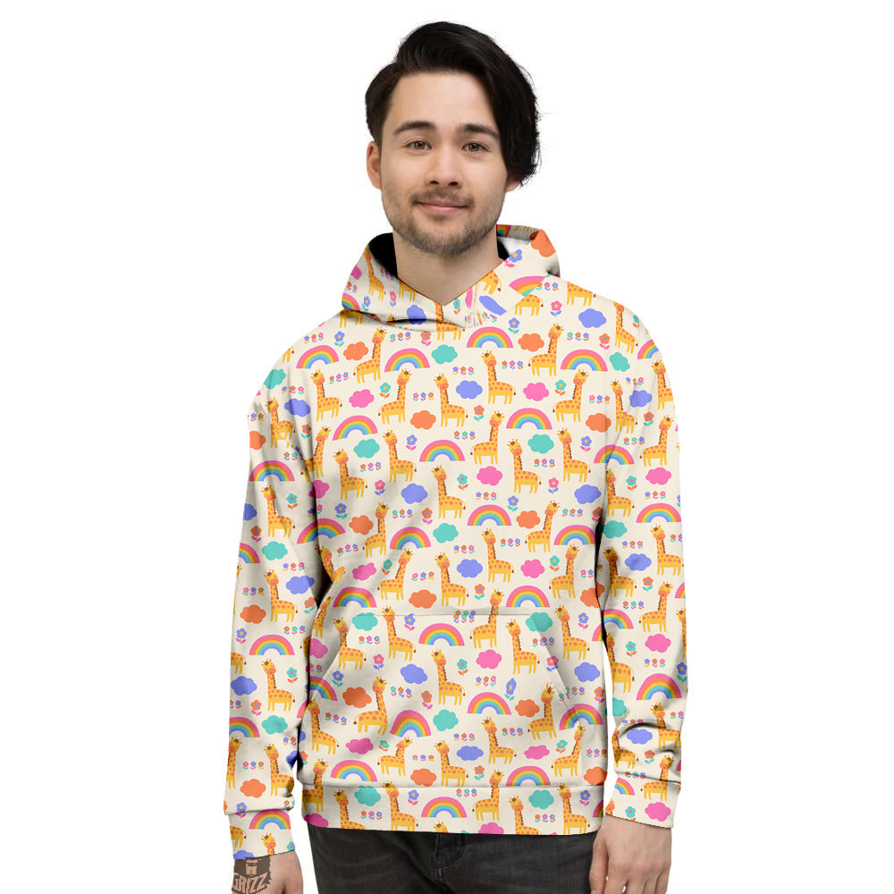 Baby Giraffe Cute Print Pattern Men's Hoodie-grizzshop