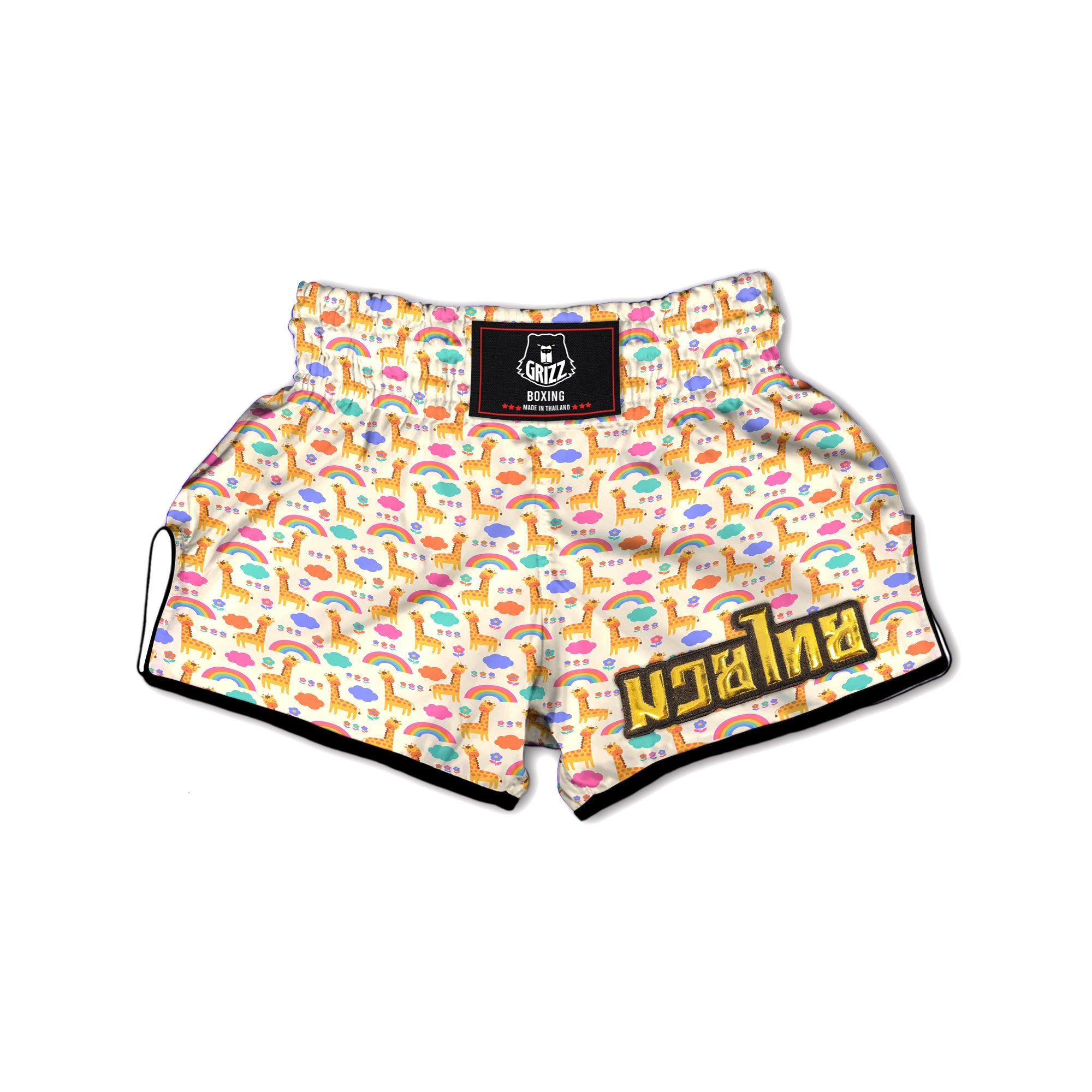 Baby Giraffe Cute Print Pattern Muay Thai Boxing Shorts-grizzshop