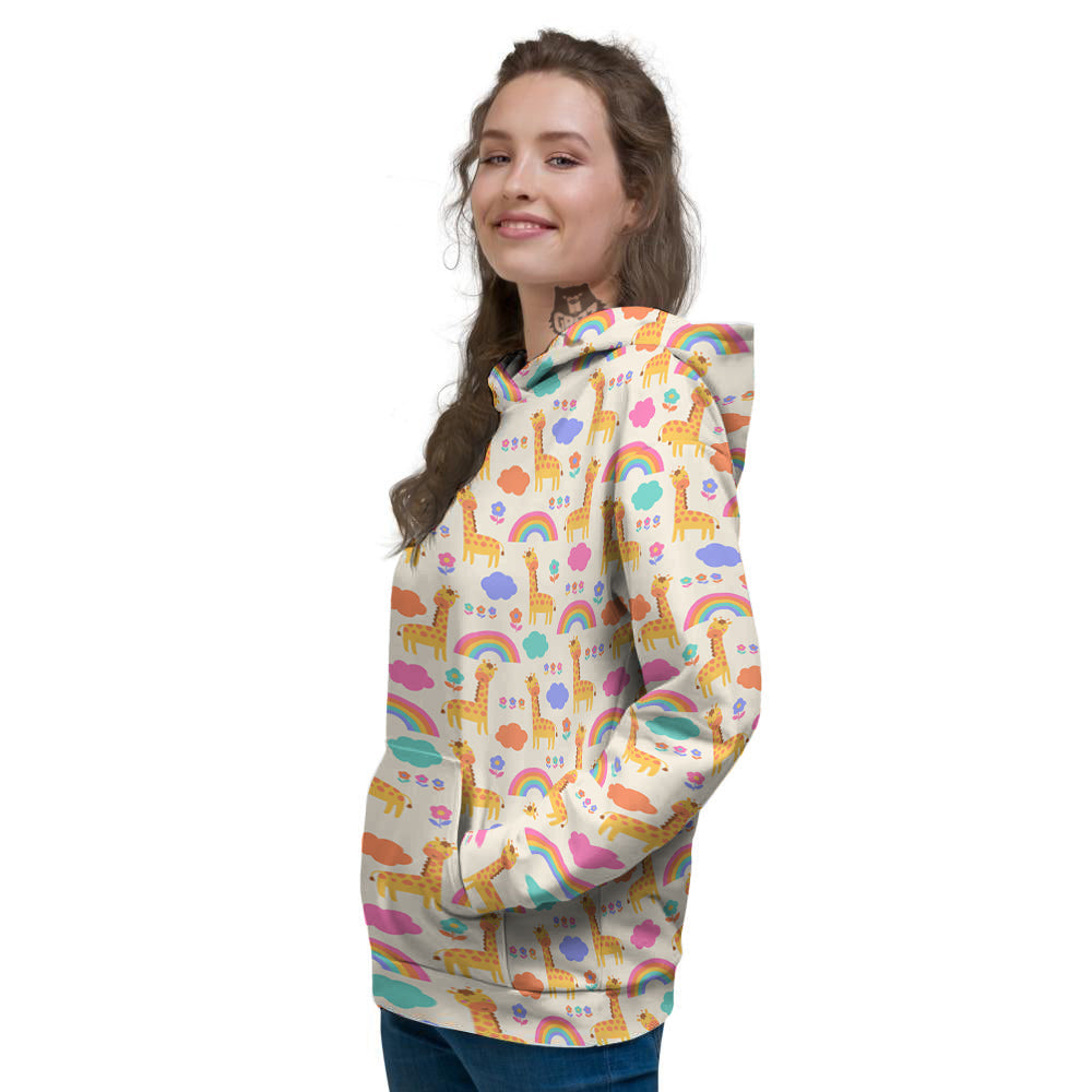 Baby Giraffe Cute Print Pattern Women's Hoodie-grizzshop