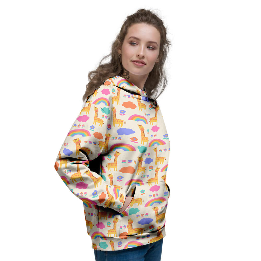 Baby Giraffe Cute Print Pattern Women's Hoodie-grizzshop