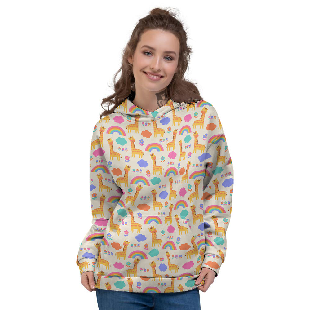 Baby Giraffe Cute Print Pattern Women's Hoodie-grizzshop